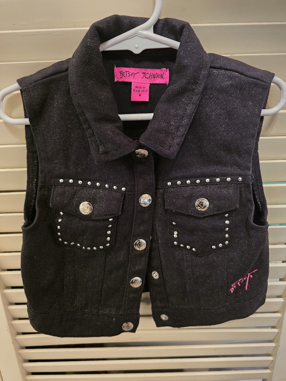 Betsey Johnson Girls Denim Vest